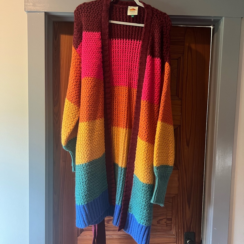 FARM Rio Multicolor Longline Cardigan - Picture 3 of 3